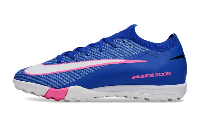 Nike zapatillas de fútbol Turf upper de knit azul y rosa low-cut cuello tipo calcetín 8