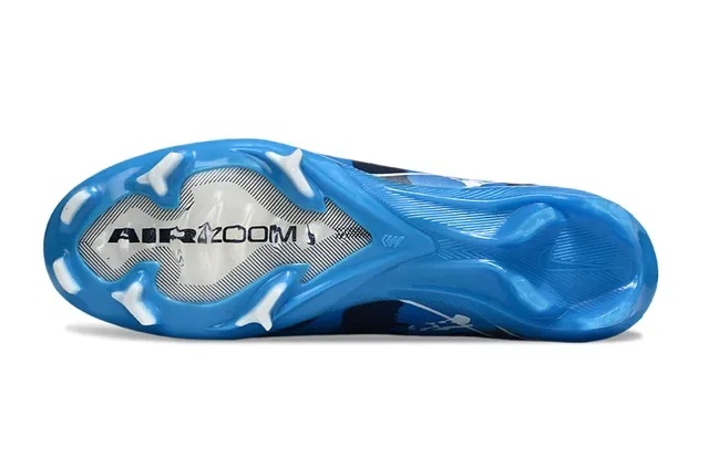 Nike Blue White Low-Cut Knit Upper Dynamic Graphic Overlay Firm-Ground Soccer Shoes 6