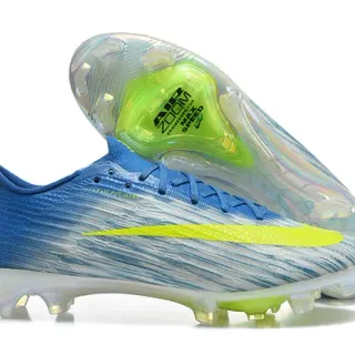 Nike Blue Yellow Low-Cut Dynamic Fit Collar Firm-Ground Soccer Shoes