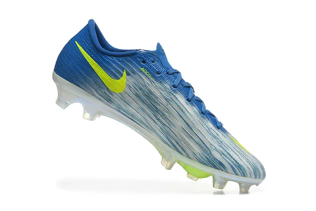 Nike Blue Yellow Low-Cut Dynamic Fit Collar Firm-Ground Soccer Shoes 3