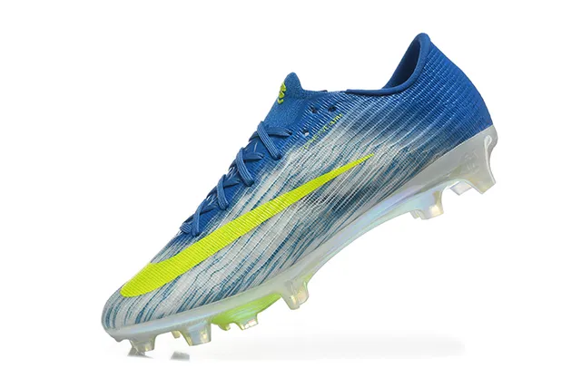 Nike Blue Yellow Low-Cut Dynamic Fit Collar Firm-Ground Soccer Shoes 4