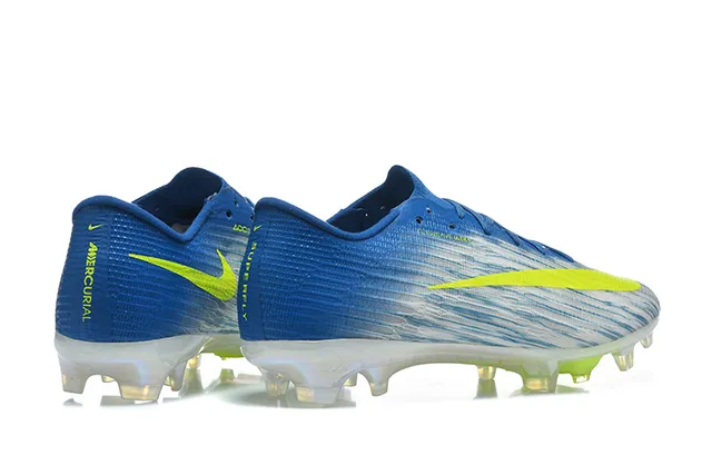 Nike Blue Yellow Low-Cut Dynamic Fit Collar Firm-Ground Soccer Shoes 5