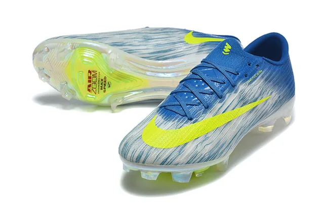 Nike Blue Yellow Low-Cut Dynamic Fit Collar Firm-Ground Soccer Shoes 6