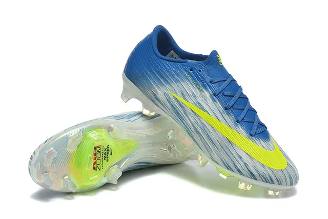 Nike Blue Yellow Low-Cut Dynamic Fit Collar Firm-Ground Soccer Shoes 7
