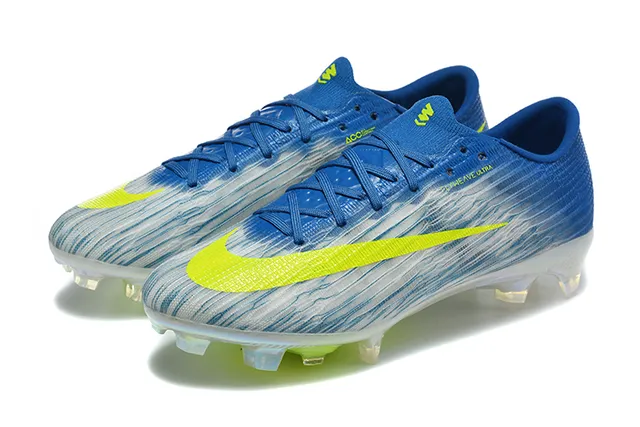 Nike Blue Yellow Low-Cut Dynamic Fit Collar Firm-Ground Soccer Shoes 8