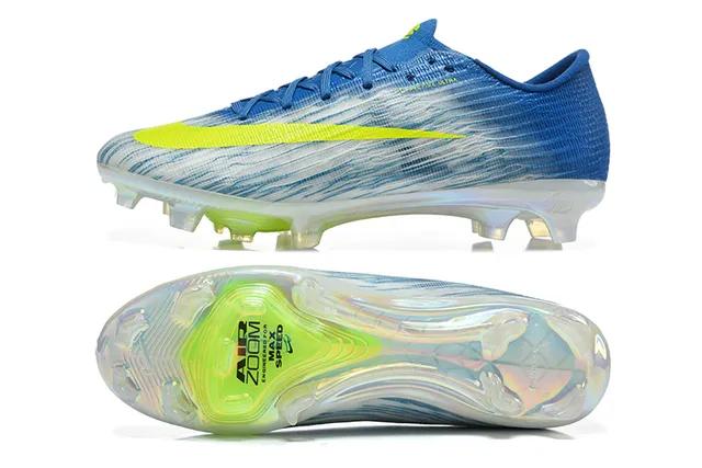 Nike Blue Yellow Low-Cut Dynamic Fit Collar Firm-Ground Soccer Shoes 9
