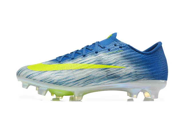 Nike Blue Yellow Low-Cut Dynamic Fit Collar Firm-Ground Soccer Shoes 10