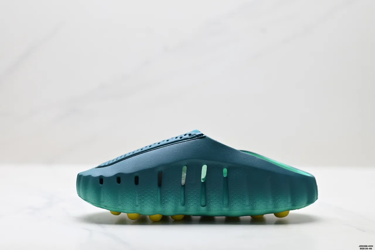 Nike Blue Yellow Molded Monolithic Upper Perforated Vamp Clog 4
