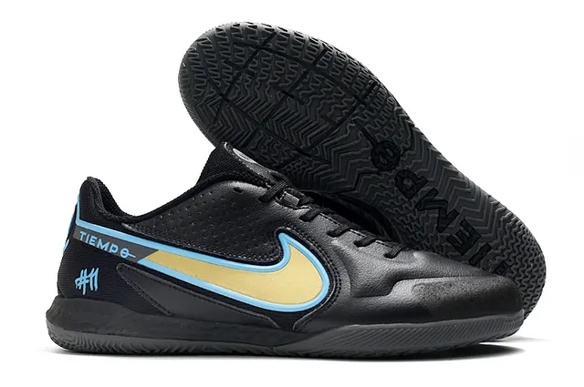 Nike brun noir métallique rose-or supérieur contre-talon chaussures de football intérieur 7