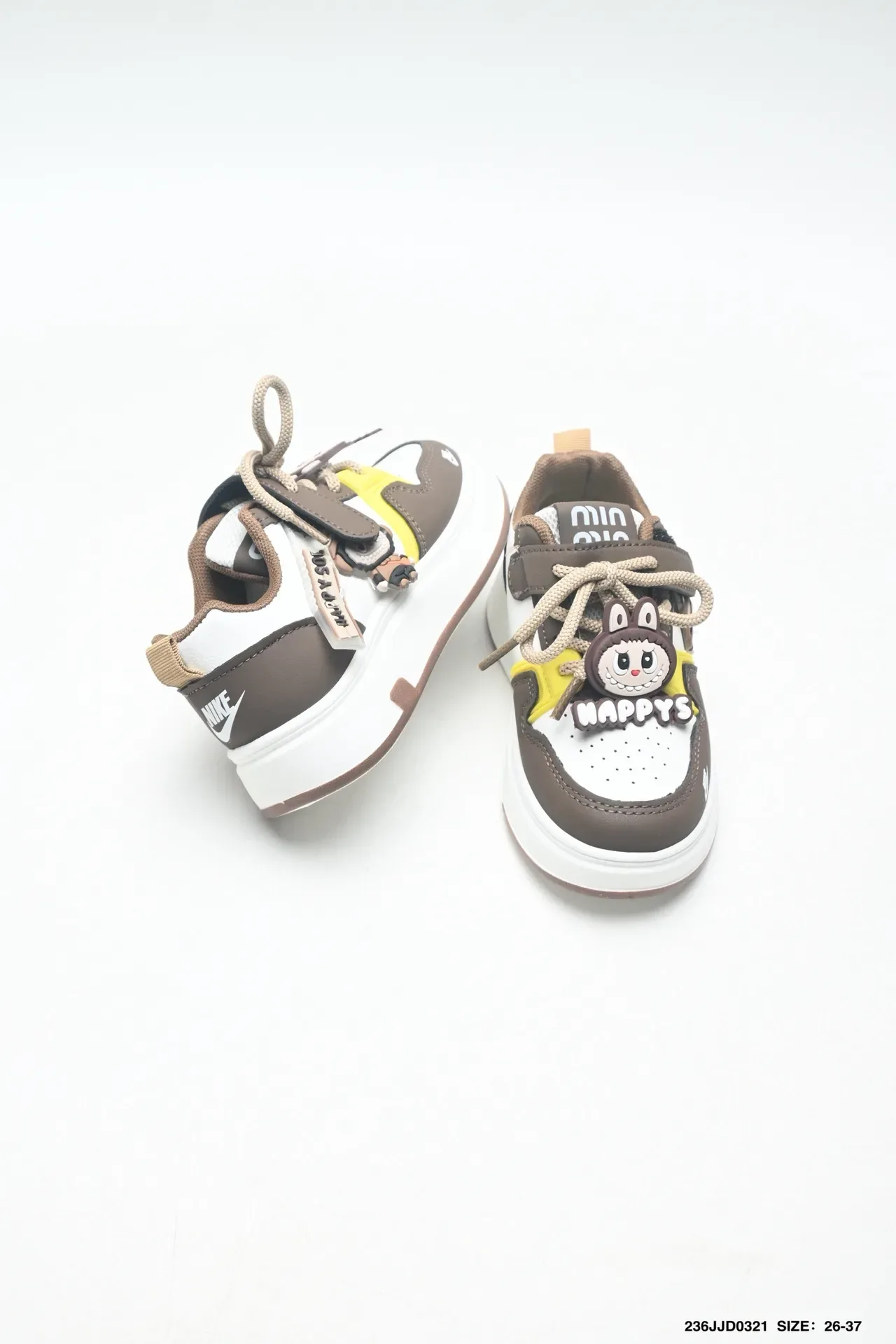 Nike Burgundy White Hybrid Lace-and-Strap Closure Cartoon Character Charm Embellishments Sneakers 11