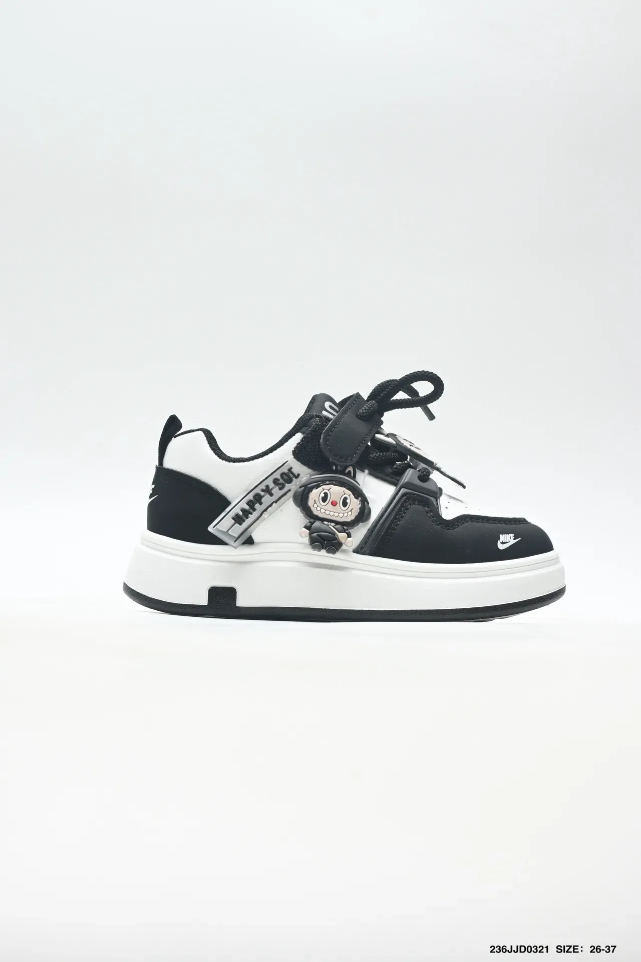 Nike Burgundy White Hybrid Lace-and-Strap Closure Cartoon Character Charm Embellishments Sneakers 13