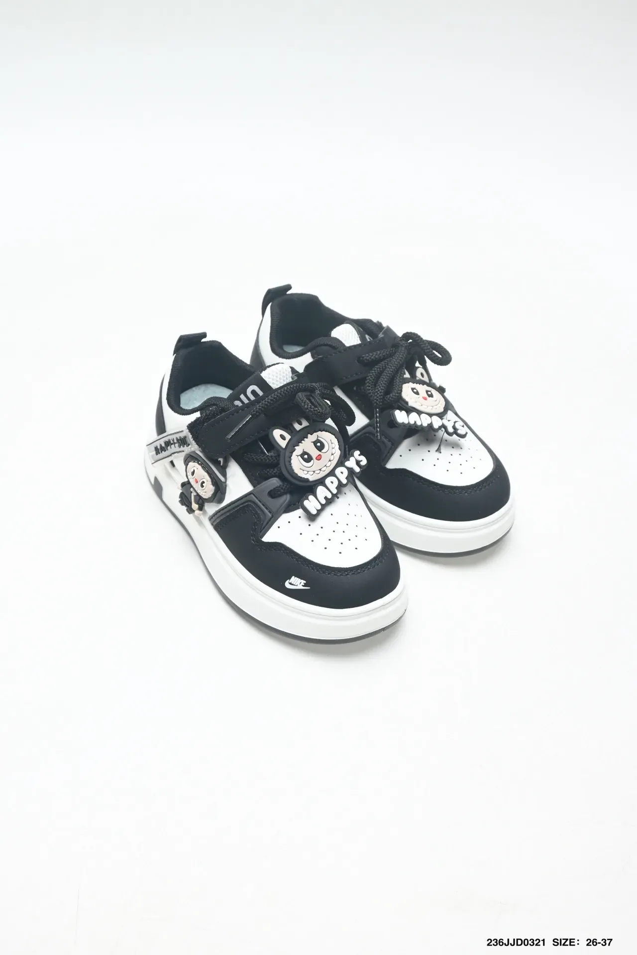 Nike Burgundy White Hybrid Lace-and-Strap Closure Cartoon Character Charm Embellishments Sneakers 14