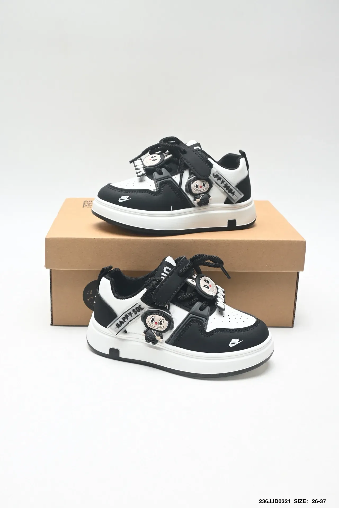 Nike Burgundy White Hybrid Lace-and-Strap Closure Cartoon Character Charm Embellishments Sneakers 19