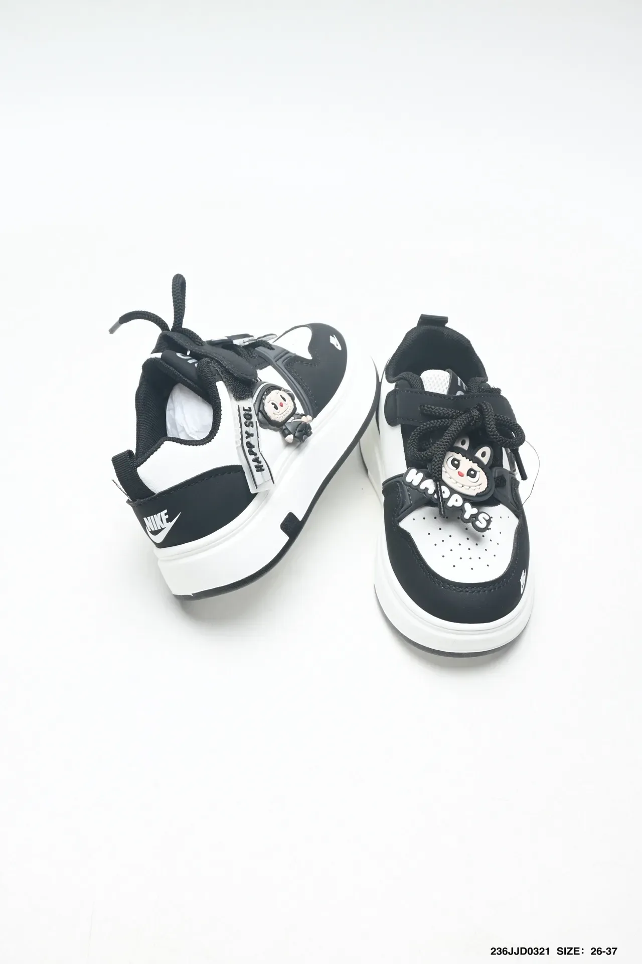 Nike Burgundy White Hybrid Lace-and-Strap Closure Cartoon Character Charm Embellishments Sneakers 20
