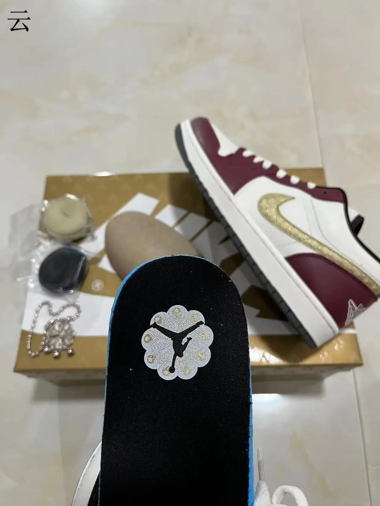 Nike Burgundy White Low-Top Silhouette Leather Upper Lifestyle Sneakers 4