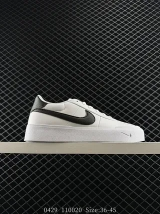 Nike COURT SHOT White and Black Lifestyle Sneakers 2