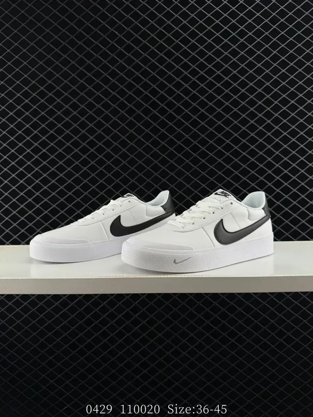 Nike COURT SHOT White and Black Lifestyle Sneakers 3