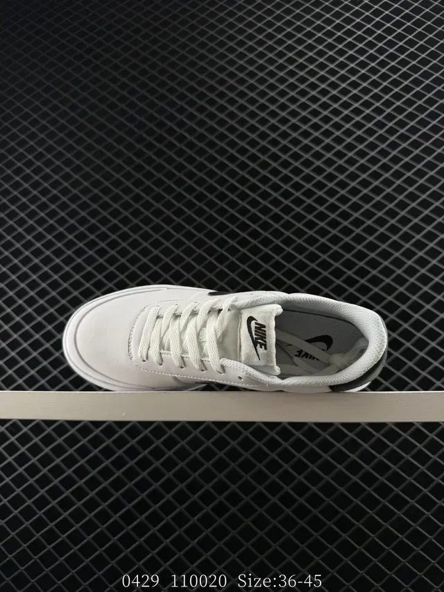 Nike COURT SHOT White and Black Lifestyle Sneakers 5