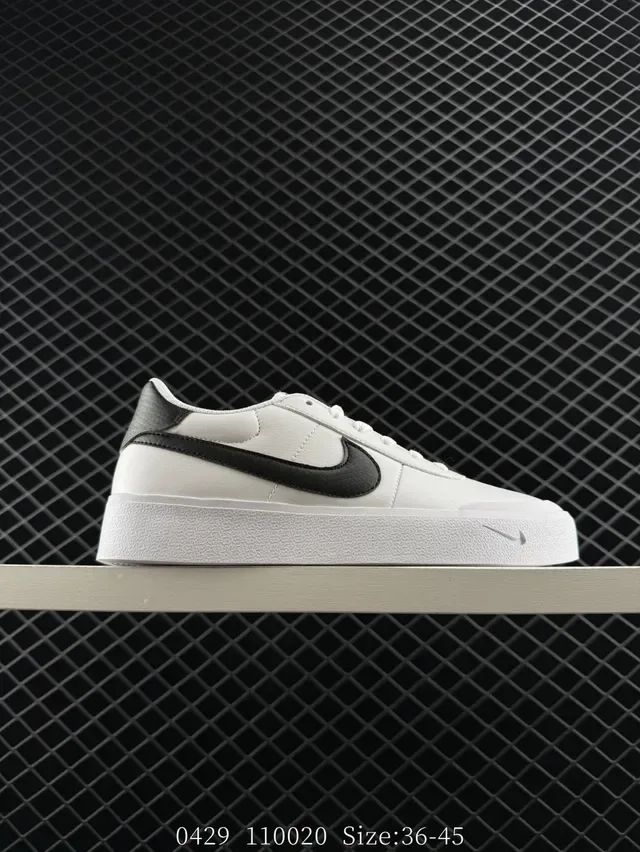Nike COURT SHOT White and Black Lifestyle Sneakers 6