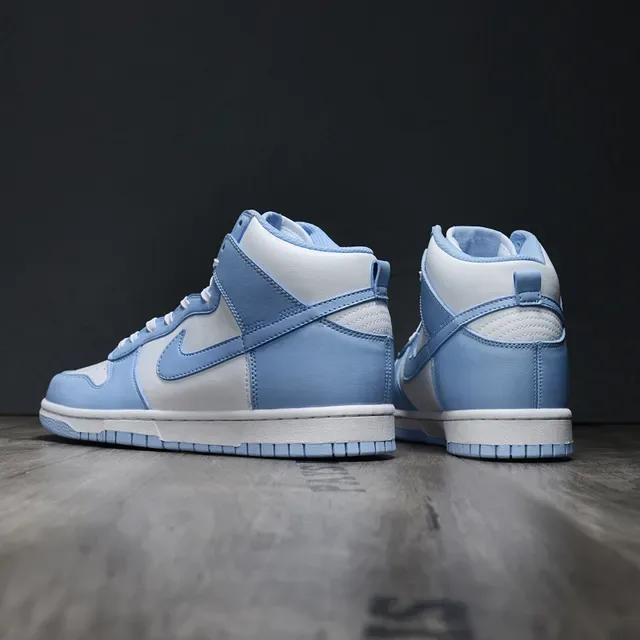 Nike Dunk High White and Light Blue Lifestyle Sneakers 4