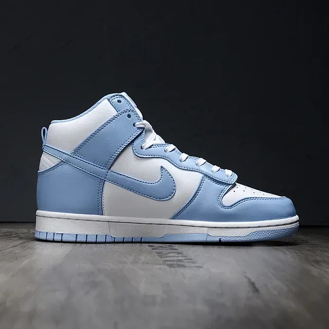 Nike Dunk High White and Light Blue Lifestyle Sneakers 6