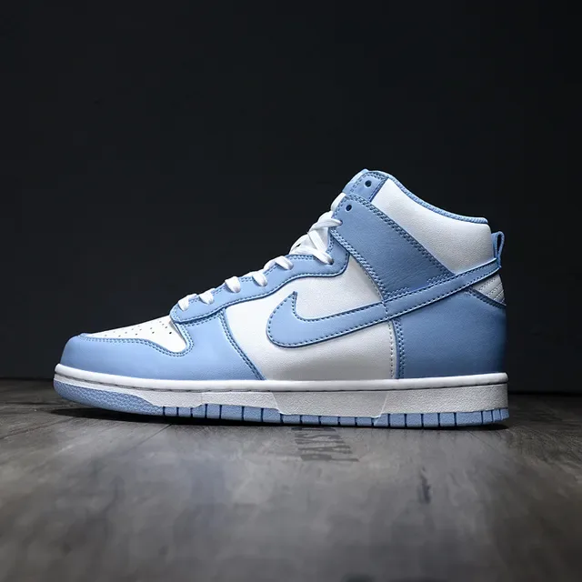Nike Dunk High White and Light Blue Lifestyle Sneakers 7