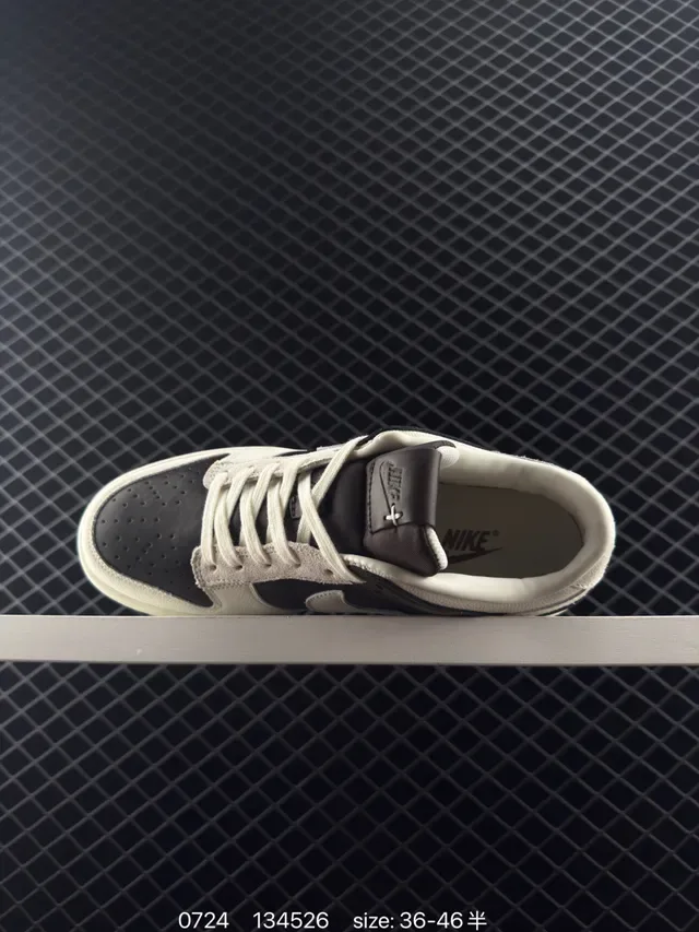Nike Dunk Low Black and Cream Lifestyle Sneakers 5