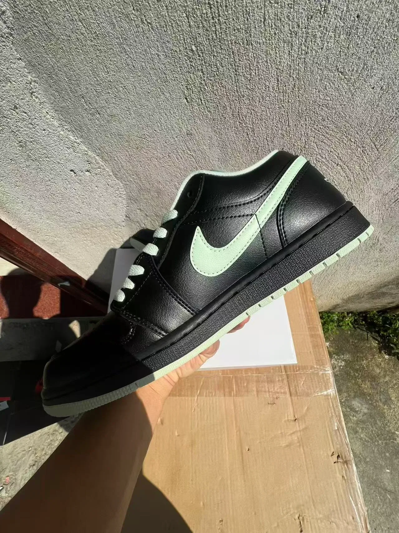 Nike Dunk Low Black Mint Green Lifestyle Sneakers 5