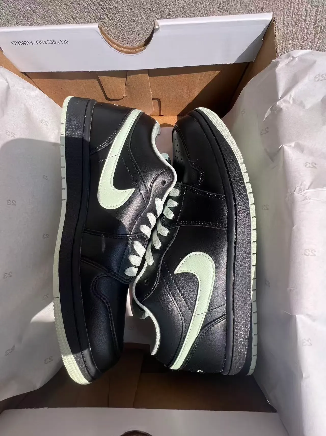 Nike Dunk Low Black Mint Green Lifestyle Sneakers 9