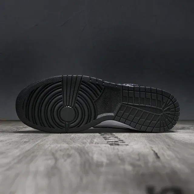 Nike Dunk Low Black White Bandana Print Lifestyle Sneakers 5