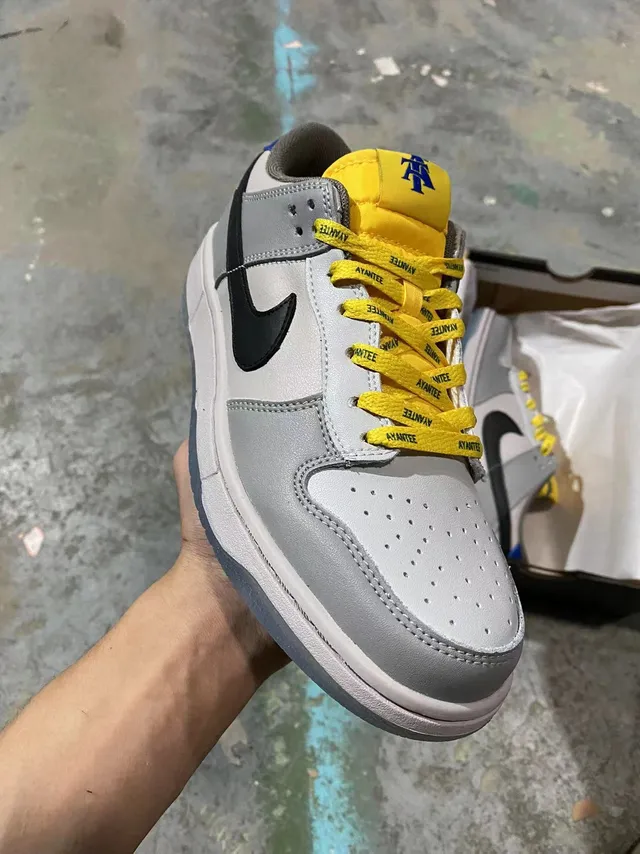 Nike Dunk Low Gris Noir Jaune Bleu Chaussures de Skateboard 2