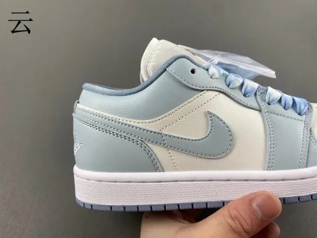 Nike Dunk Low Light Blue and Cream Lifestyle Sneakers 3
