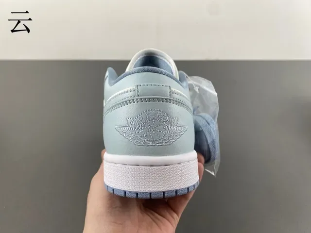 Nike Dunk Low Light Blue and Cream Lifestyle Sneakers 4