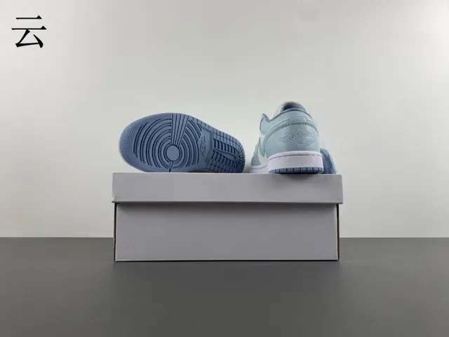 Nike Dunk Low Light Blue and Cream Lifestyle Sneakers 16