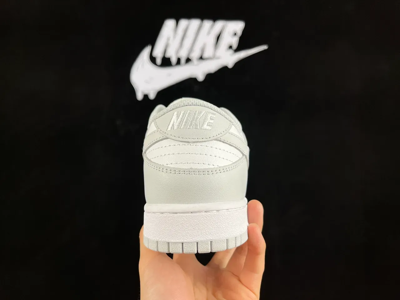 Nike Dunk Low Light Gray White Lifestyle Sneakers 6