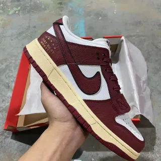 Nike Dunk Low Maroon and White Lifestyle Sneakers