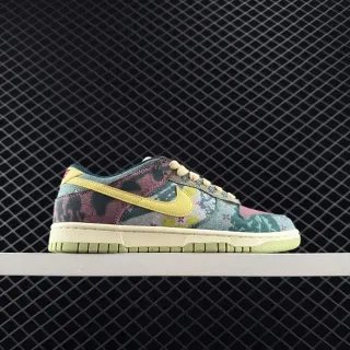 Nike Dunk Low बहुरंगीन पैचवर्क लाइफस्टाइल स्नीकर