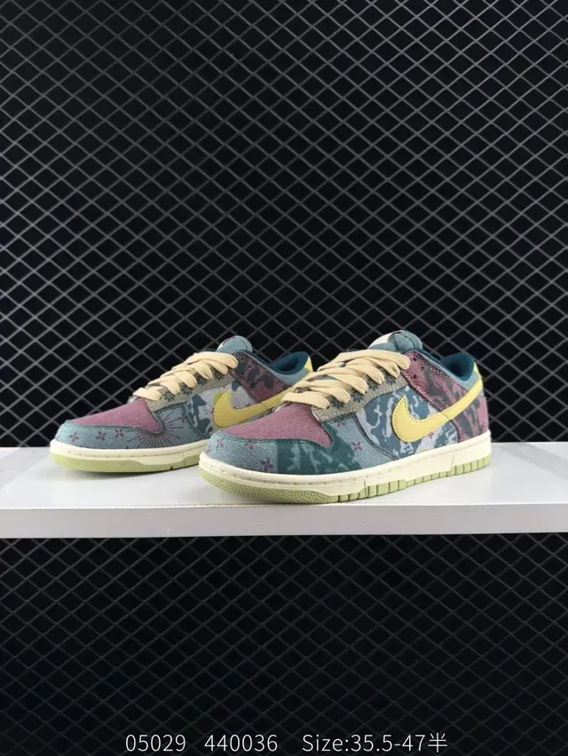 Nike Dunk Low Multicolor Patchwork Lifestyle Sneakers 3