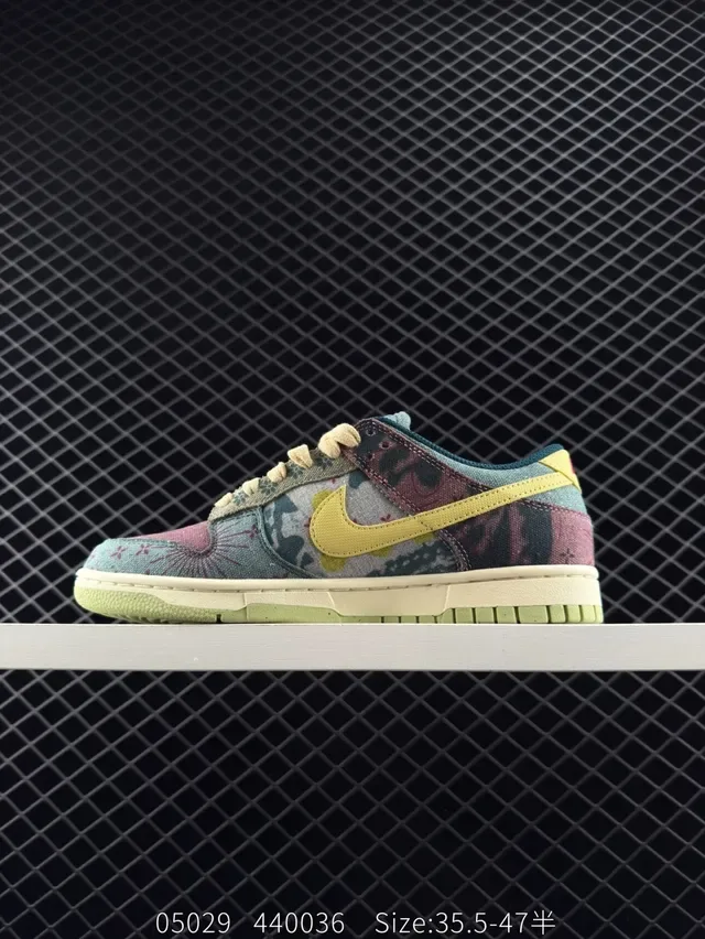 Nike Dunk Low Multicolor Patchwork Lifestyle Sneakers 5