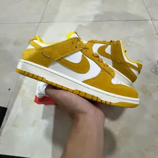 Nike Dunk Low Mustard Yellow and White Lifestyle Sneakers