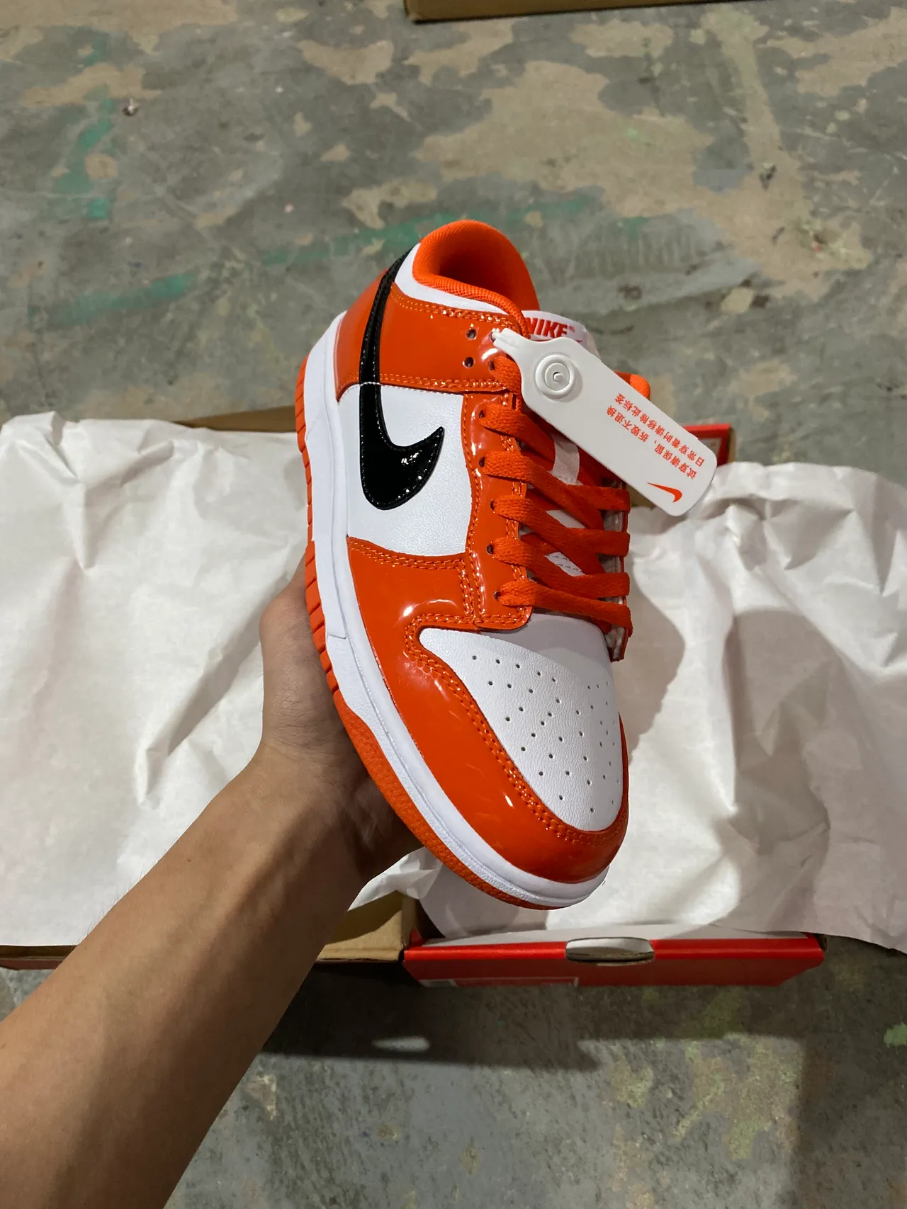 Nike Dunk Low Orange and Black Lifestyle Sneakers 2