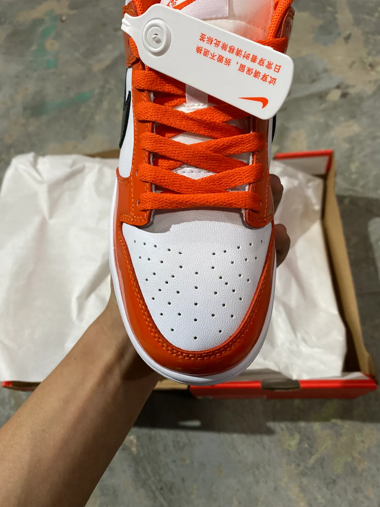 Nike Dunk Low Orange and Black Lifestyle Sneakers 3