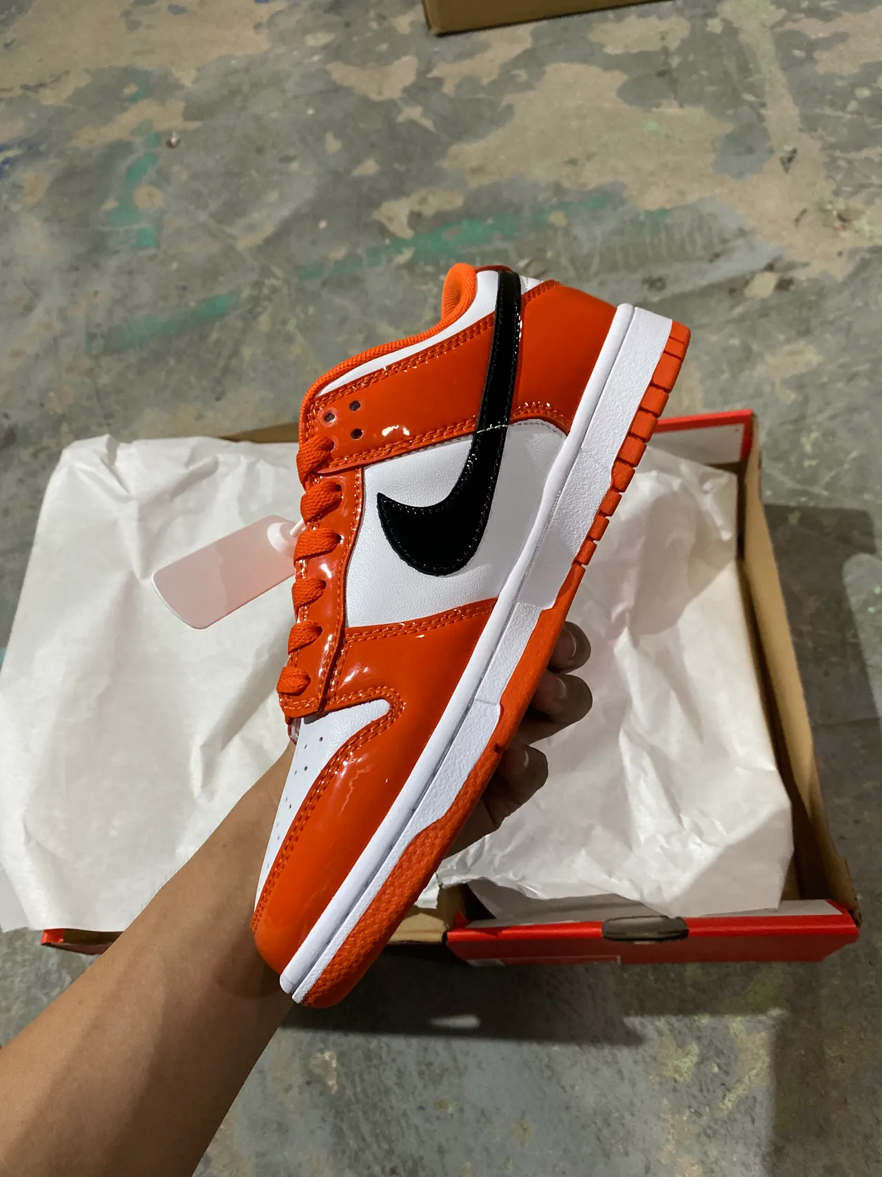 Nike Dunk Low Orange and Black Lifestyle Sneakers 4