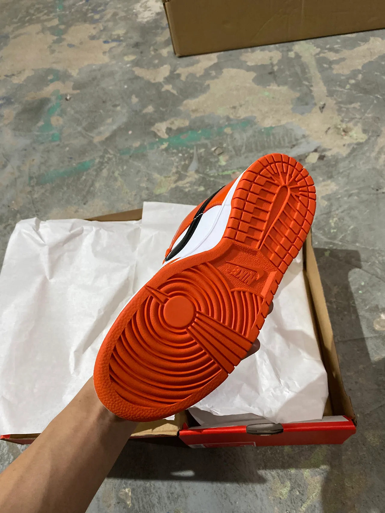 Nike Dunk Low Orange and Black Lifestyle Sneakers 5