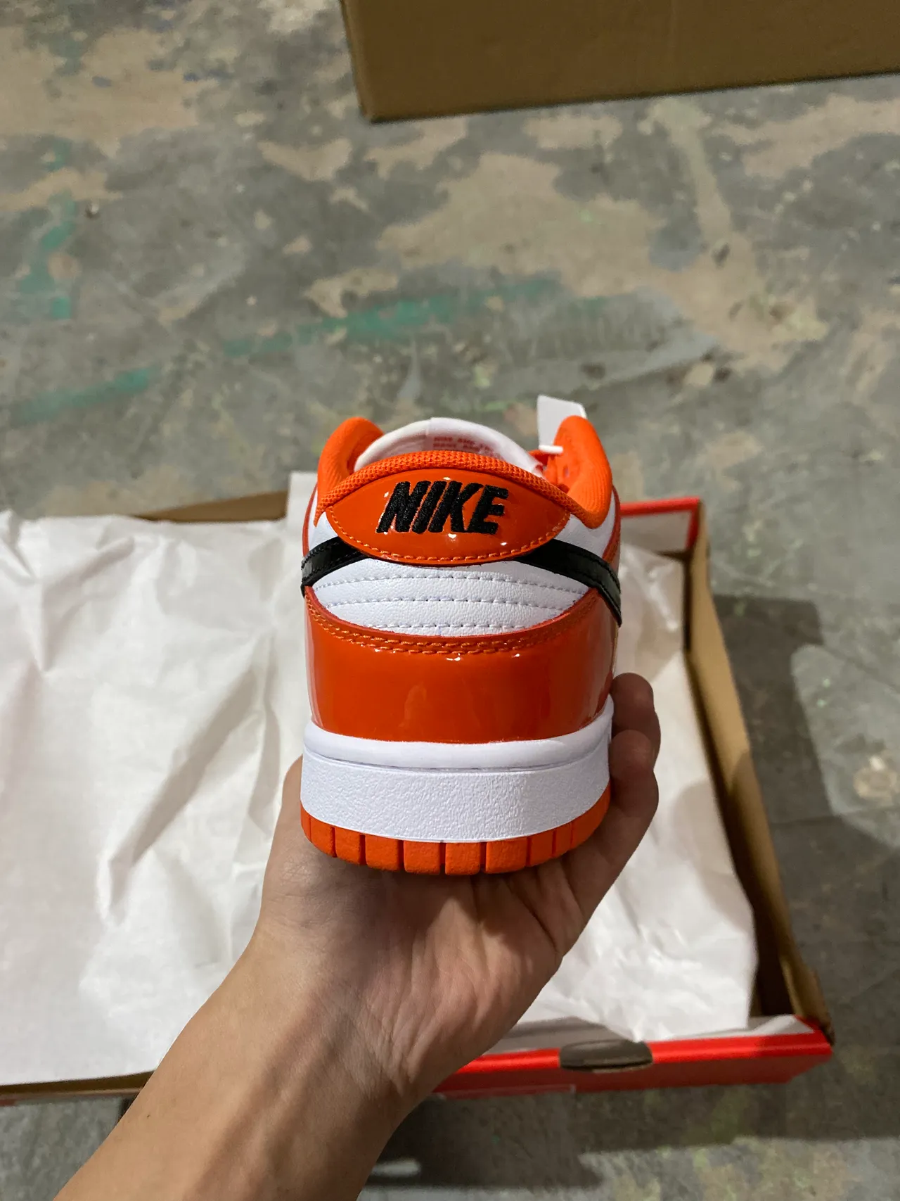 Nike Dunk Low Orange and Black Lifestyle Sneakers 6