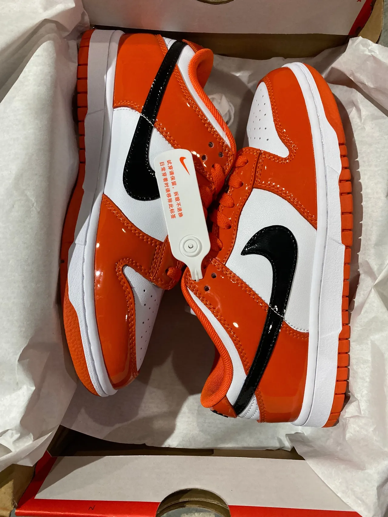 Nike Dunk Low Orange and Black Lifestyle Sneakers 7