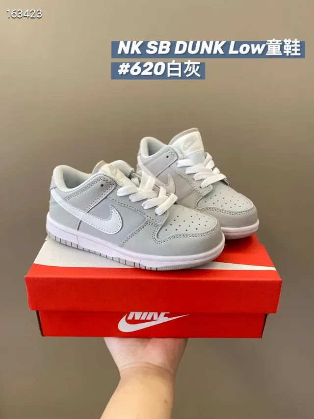 Nike Dunk Low Red Black White Kids Lifestyle Sneakers 3