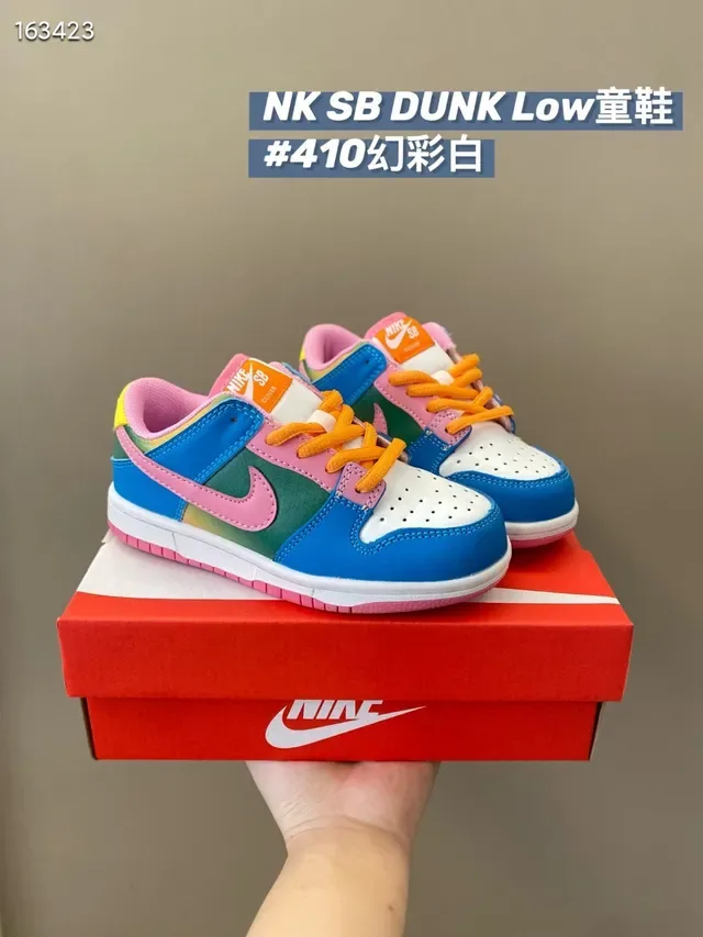 Nike Dunk Low Red Black White Kids Lifestyle Sneakers 10