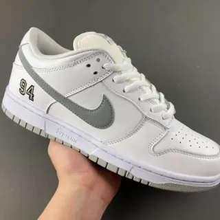 Nike Dunk Low Supreme '94 White Gray Lifestyle Sneakers