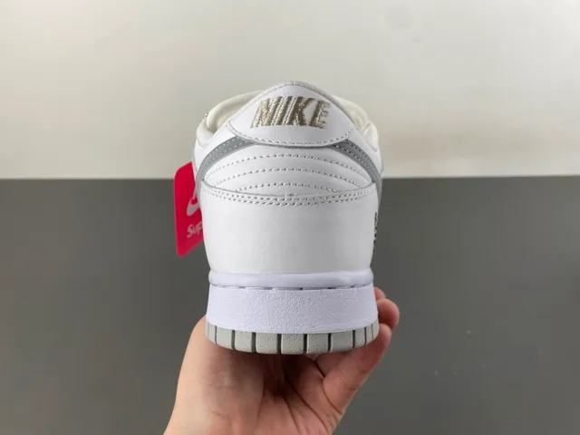 Nike Dunk Low Supreme '94 White Gray Lifestyle Sneakers 4